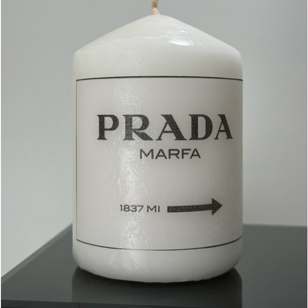 Prada White Decorative Candle